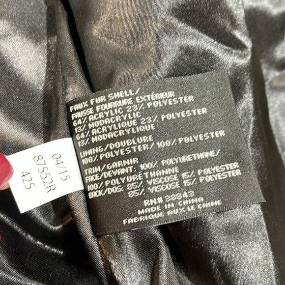 Via Spiga Women's Faux Fur Vest Black - Picture 4 of 7